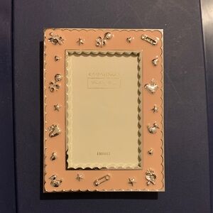 NewGold and Pink Decorative Picture Frame . Baby frame Swarovski Crystal silver